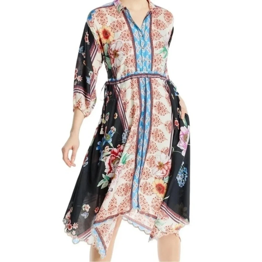 Johnny Was silk Geana Patsy dress NWT - Picture 4 of 14